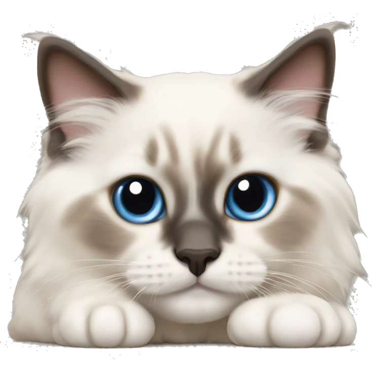 Ragdoll kitten laying  emoji