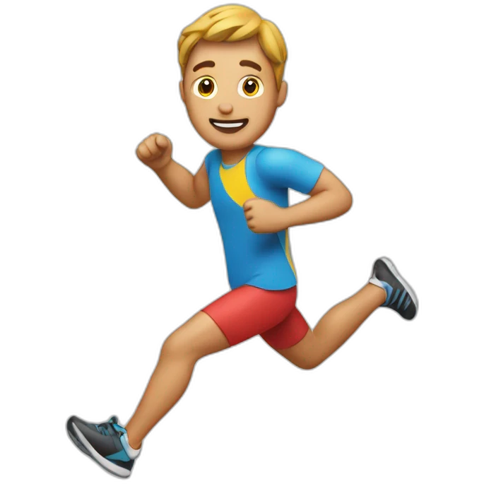 running man with wearable device emoji