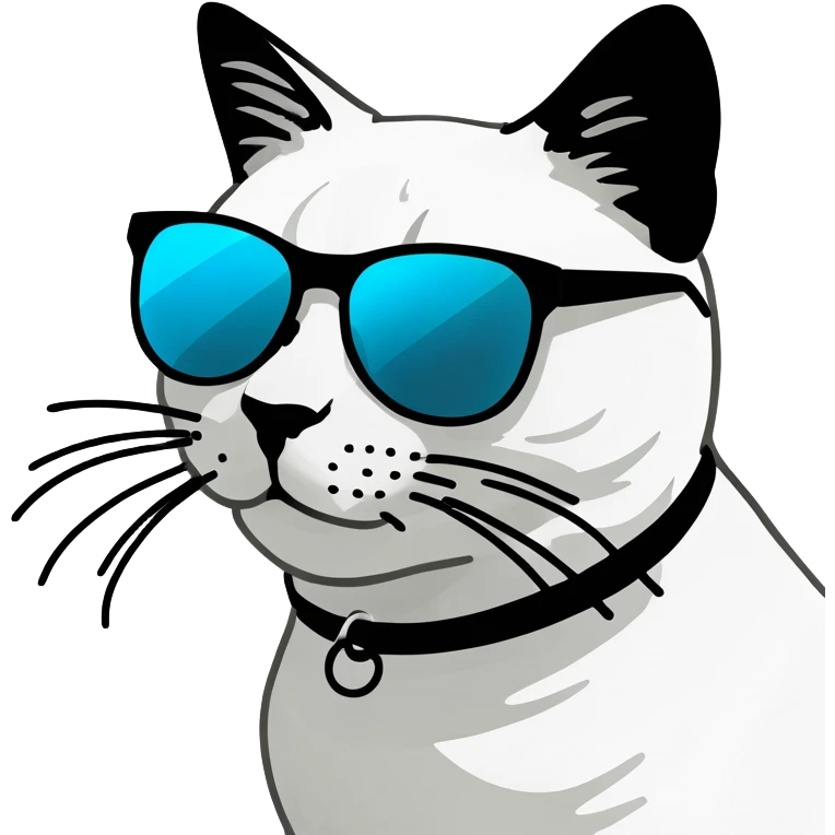 Cat with sunglasses emoji
