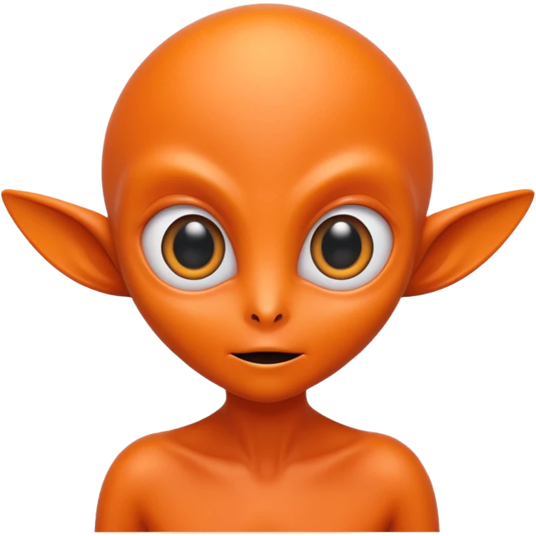 Orange alien emoji