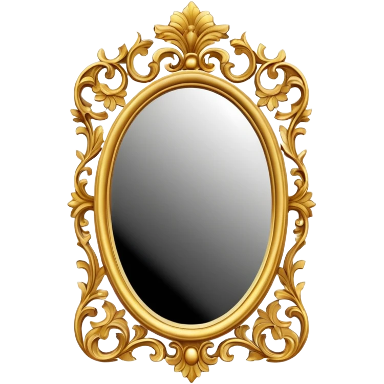 golden elegant mirror emoji