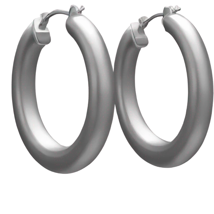 chunky silver hoop earrings emoji