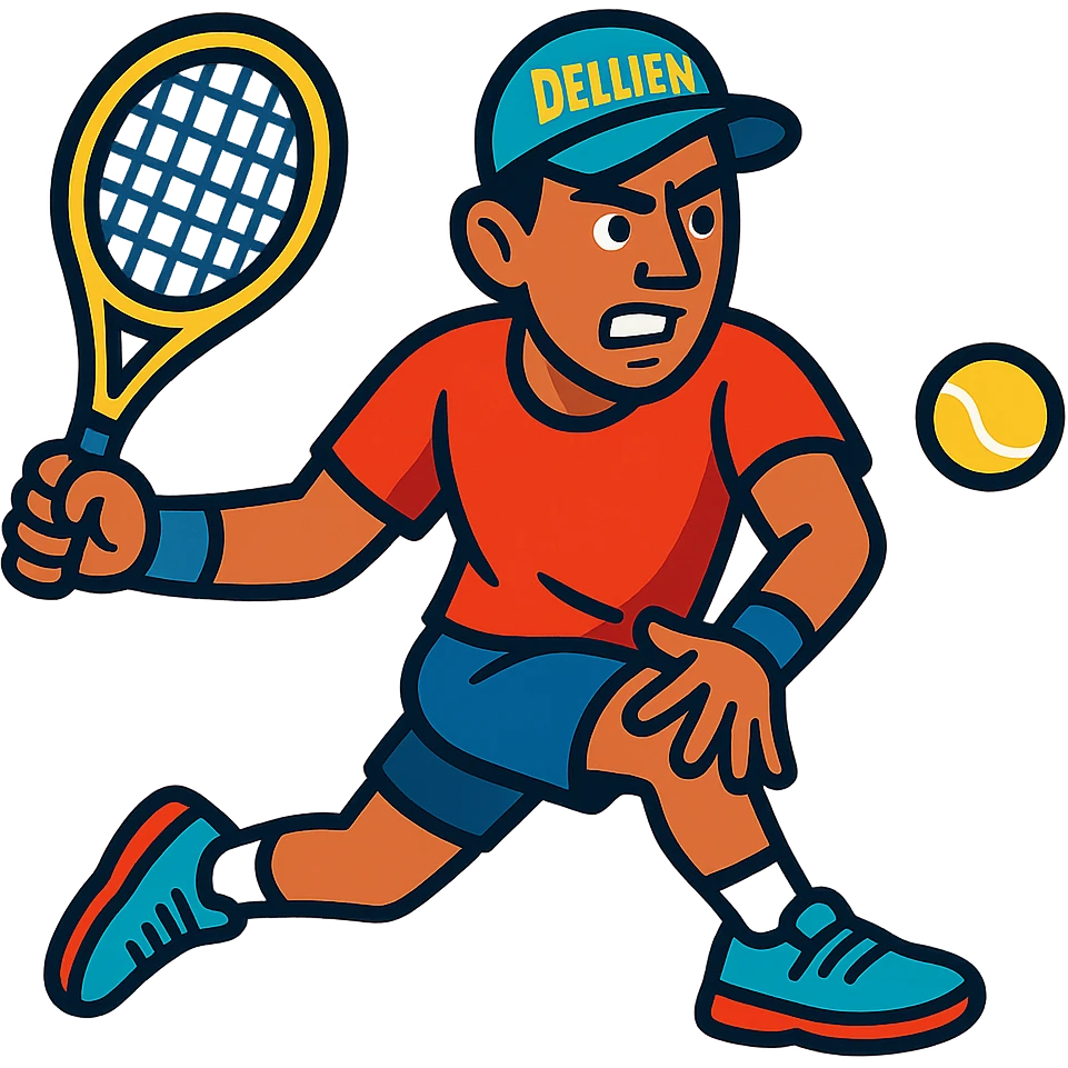 Hugo Dellien as a tennis player emoji