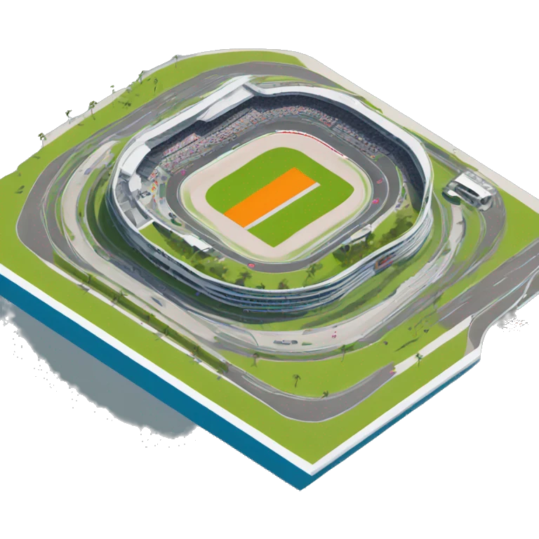  F1 miami circuit with Lando Norris car  emoji