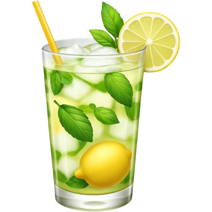 a fancy lemon mojito yellow emoji