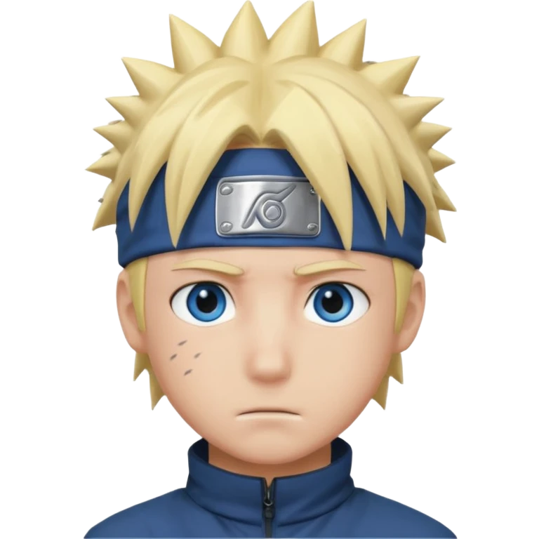 Naruto Anime style boy head emoji