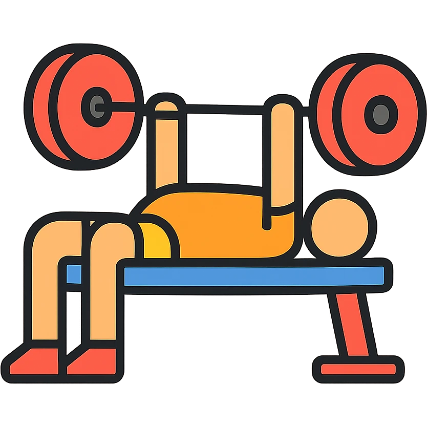 a sportman doing a bench press emoji