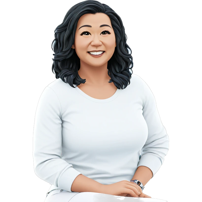 smiling girl in outdoor setting emoji