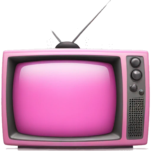 Pink television  emoji
