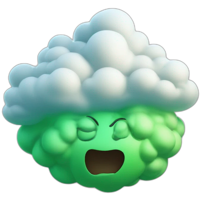 A Giant Nose With Green Scent Clouds Going Into It emoji