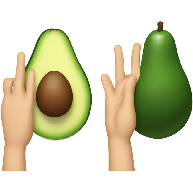 avocado waving hand emoji