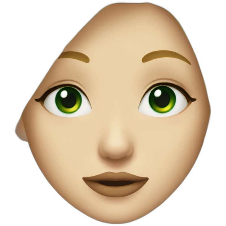 Blonde hair girl with green eyes sends kiss emoji