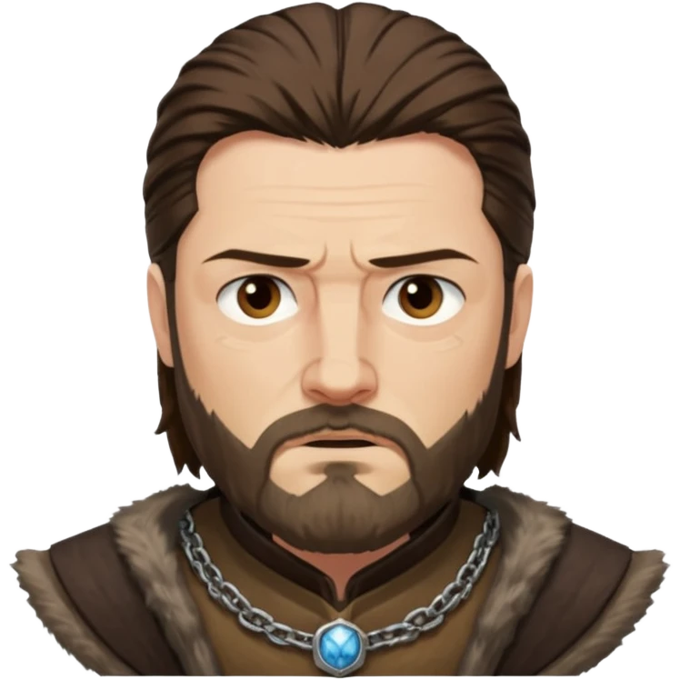 Eddard Stark face character face only front face  emoji