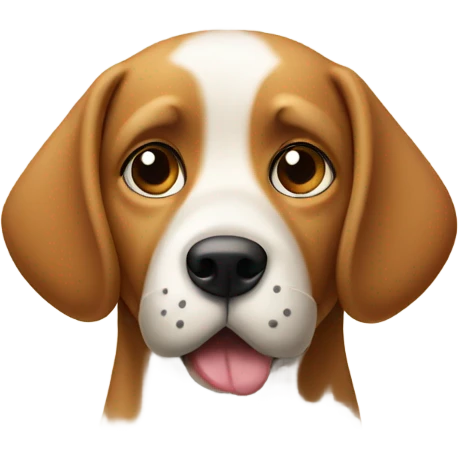 Dog pinching its nose emoji