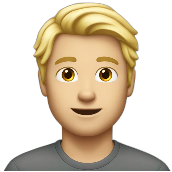 A guy blond hair dutch 10 year emoji