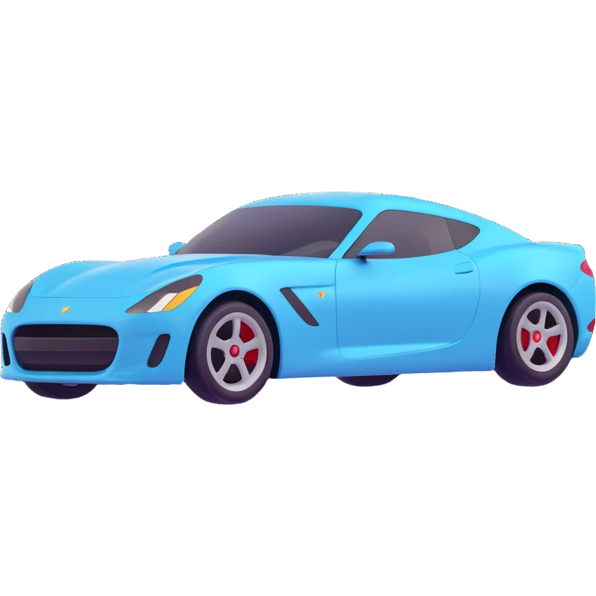 modern sports car emoji, vibrant colors, smooth lines emoji