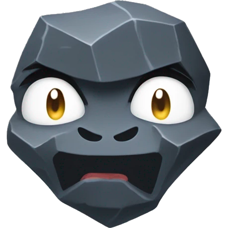 Onix Rock type Pokémon iOS emoji style
 emoji
