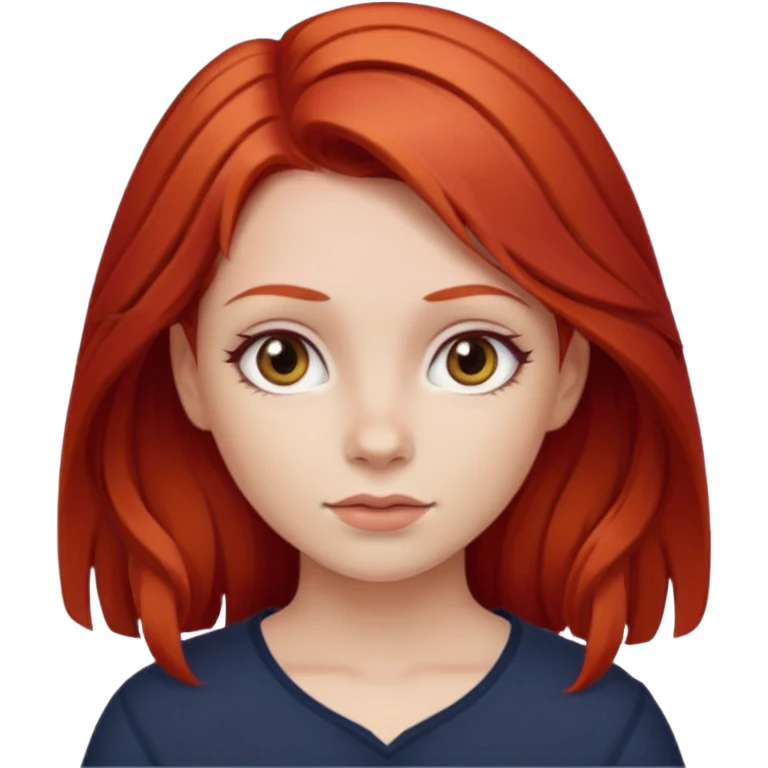 Girl with red hair emoji