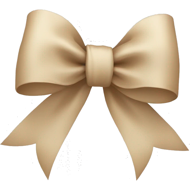 Beige Christmas bow emoji