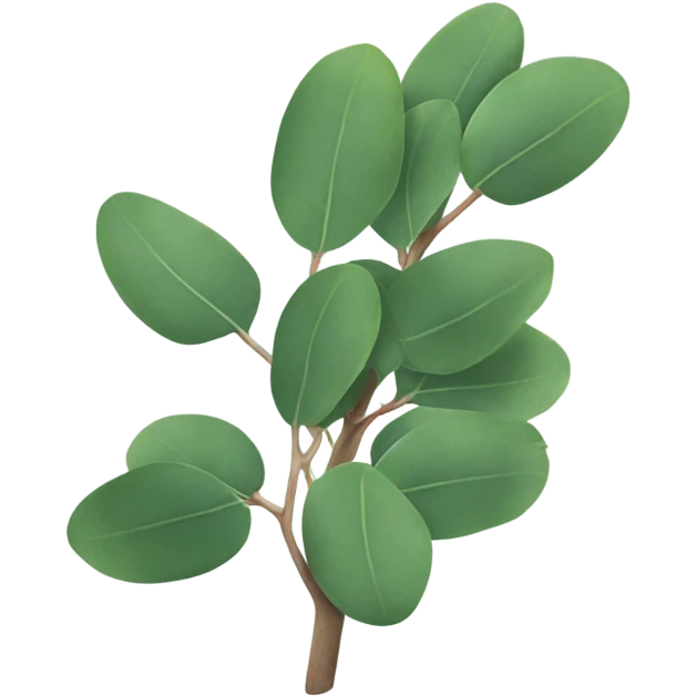  branch of silver dollar eucalyptus emoji