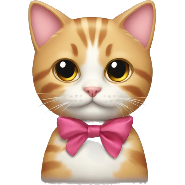 Cat with a bow emoji