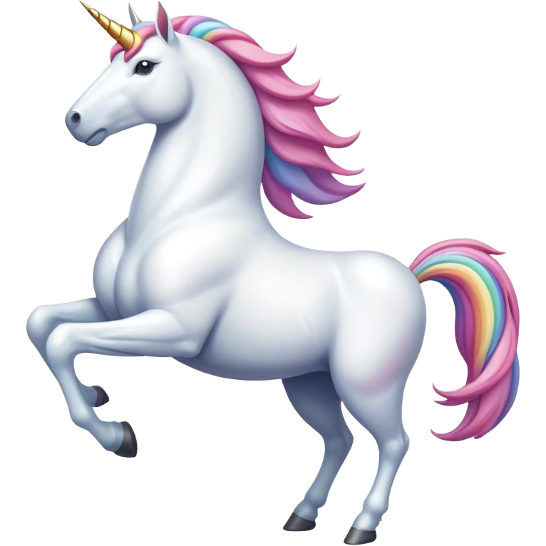 A muscular unicorn. emoji