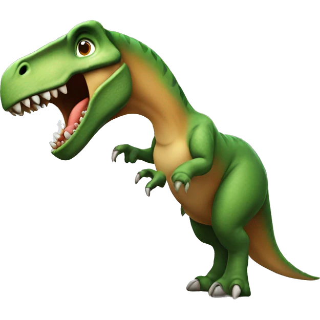 dinosaur sending a k emoji