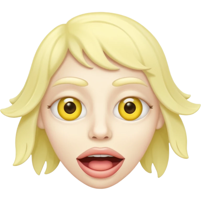 five leaved yellow anemone eyes mouth emoji