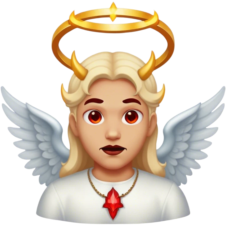 Diablo con aro de ángel  emoji