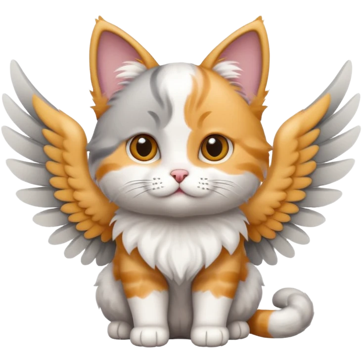 Cute cat with a wing emoji