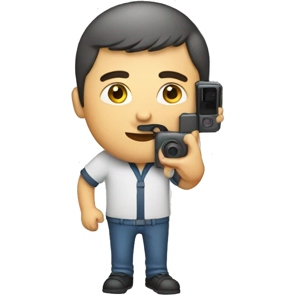 a person who takes a video on the phone emoji