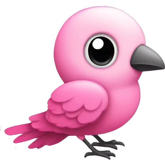 Pink cute bird emoji