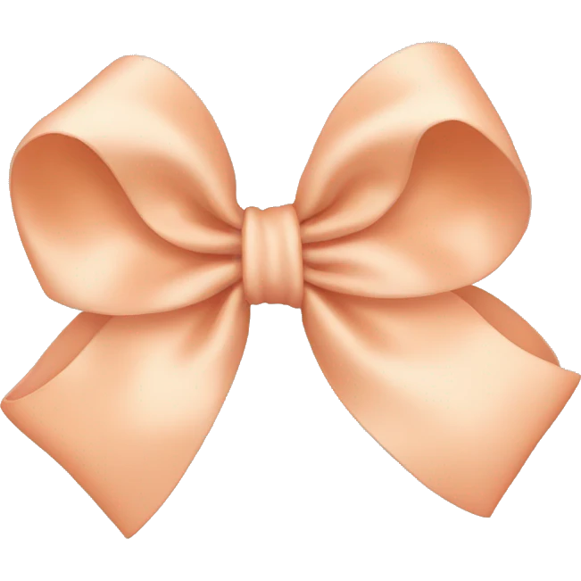 Pale peach bow emoji