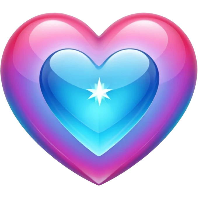 colorful crystal heart emoji