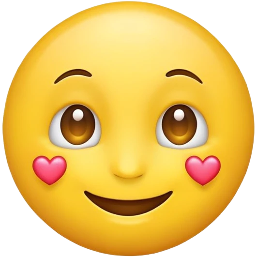 Happy emoji with 1 heart eye emoji