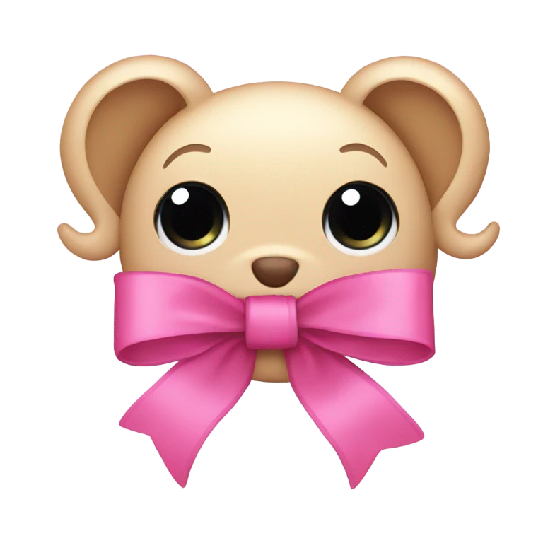 A cute pink bow emoji
