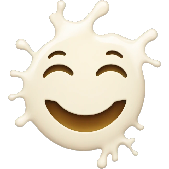 smile face with milk stains emoji