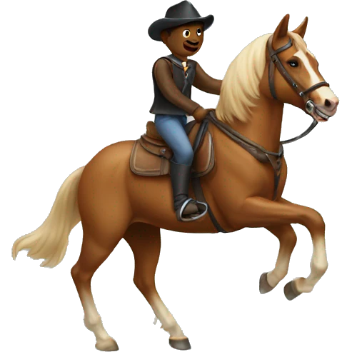 Dog riding a horse  emoji