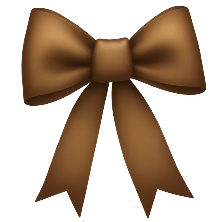 Brown bow  emoji