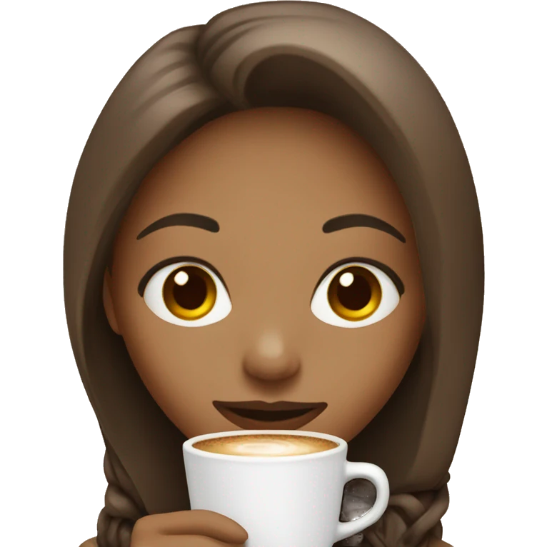 Girl with coffee emoji