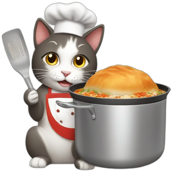cooking cat emoji