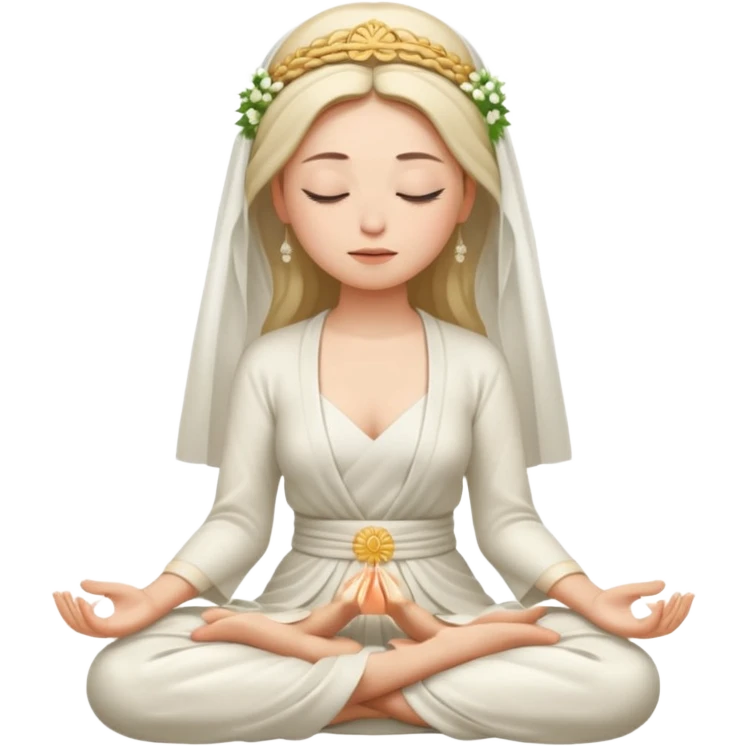 noiva meditando emoji