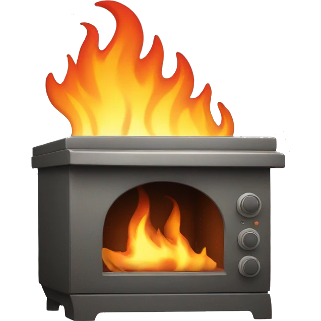 fire oven with a flame over it emoji