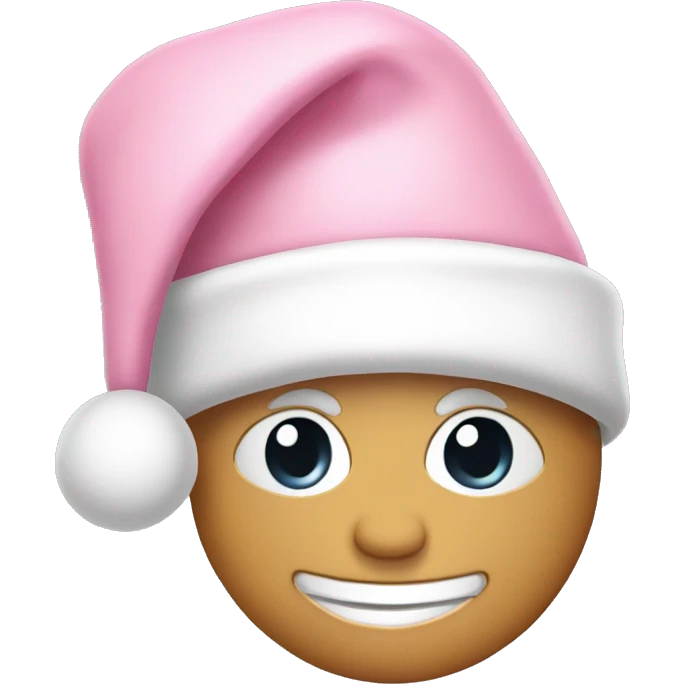 light pink santa hat emoji