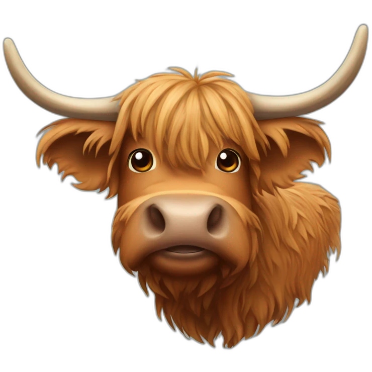 Highland cow moose emoji
