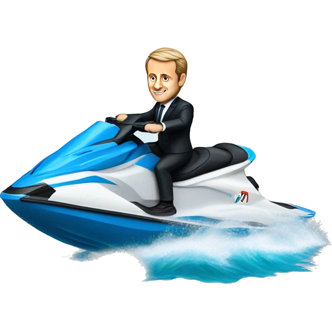 Emanuel Macron jet ski  emoji