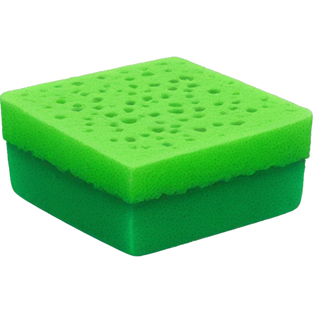 green flat square dish sponge emoji