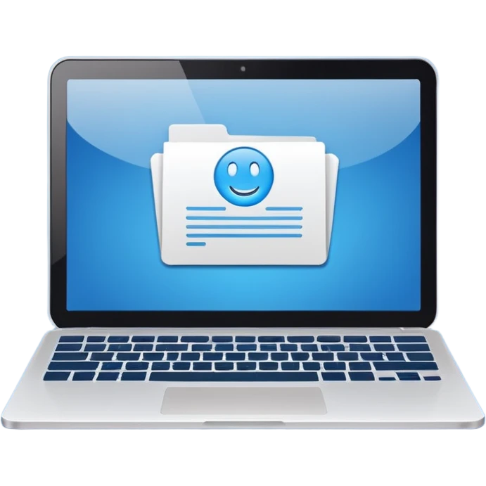Document icon on laptop emoji