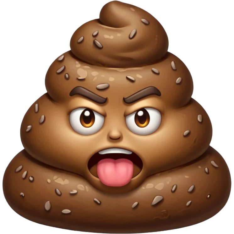Angry poop emoji