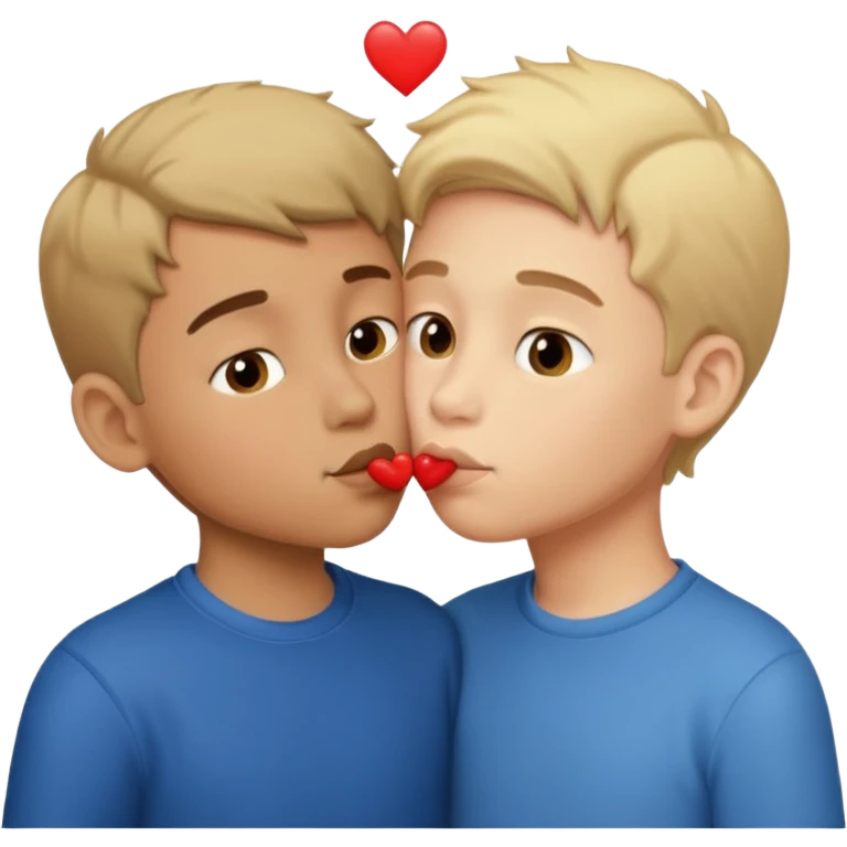 2 boys kissing emoji